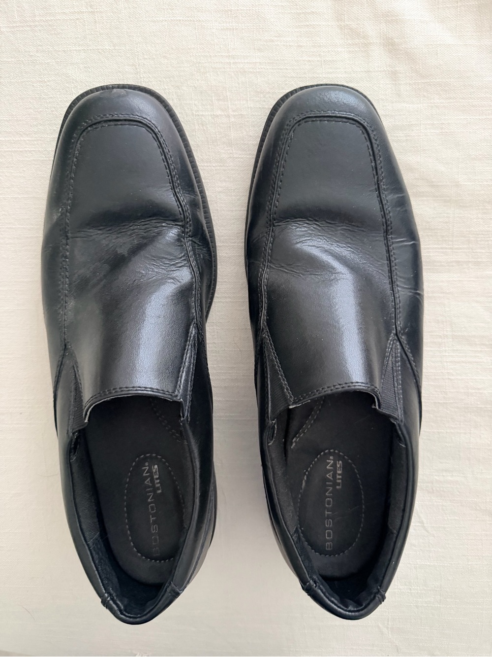Bostonian Black Leather Slip-On Loafers